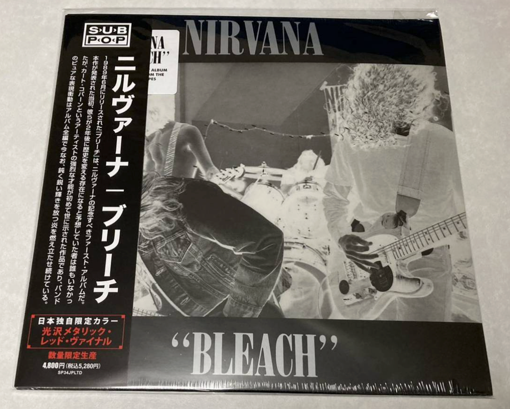 Nirvana Bleach LP RSD Limited Glossy Metallic Red Vinyl OBI Japan Edition