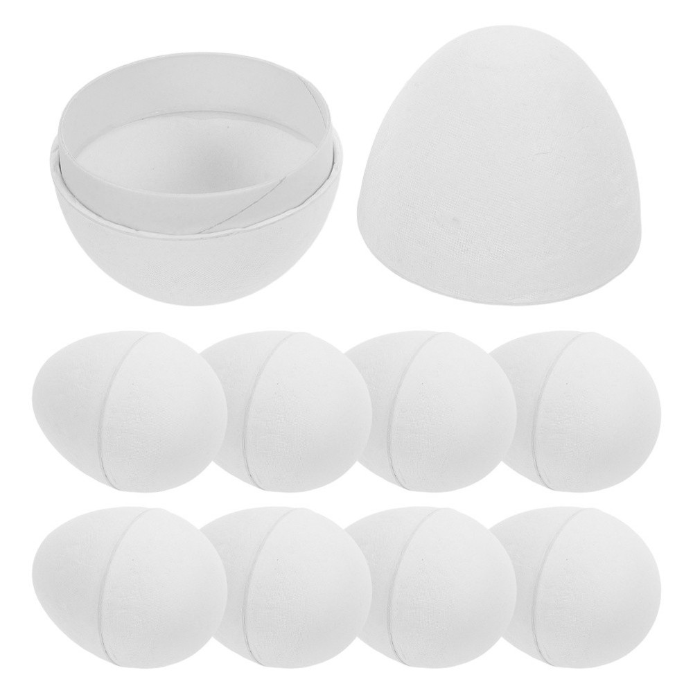 8pcs Blank Paper Craft Eggs: Diy Easter Egg Artwork For Painting - Unfinished