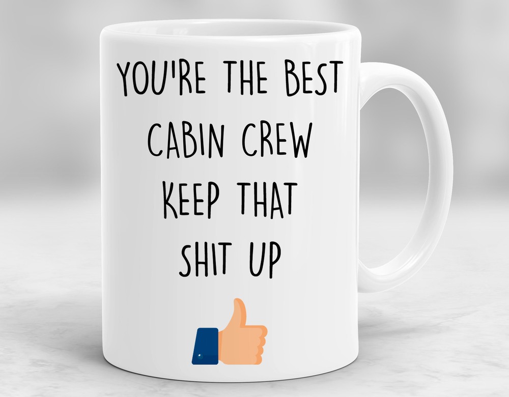 Cabin Crew Mug Gift for Flight Attendants Airline Crew Coffee Cup