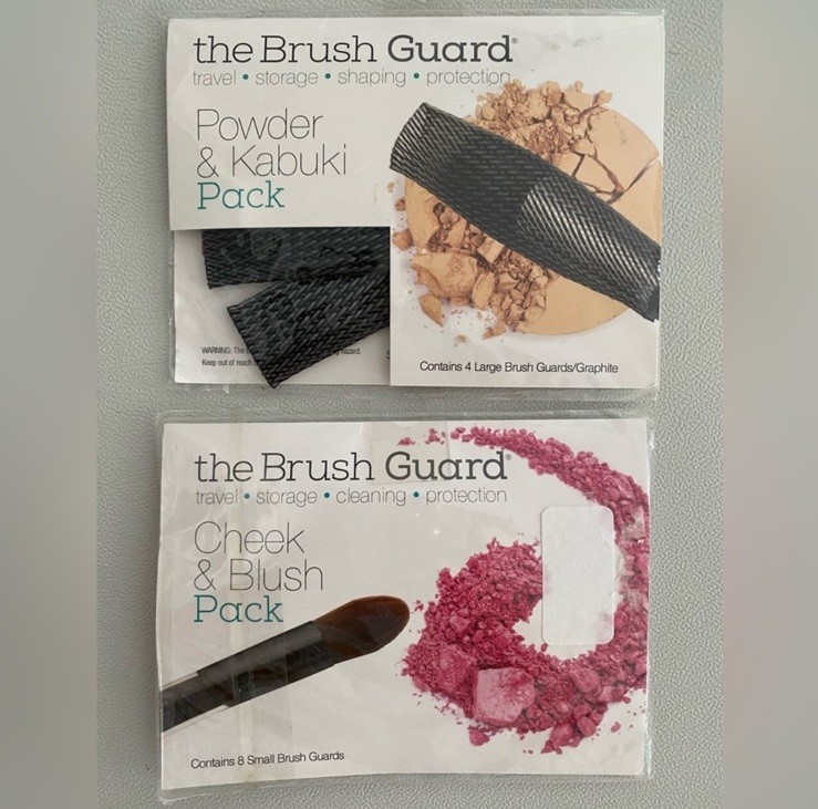 2-Pack Powder & Kabuki Brush Guard Netting for Blush & Cheek Brushes NWT