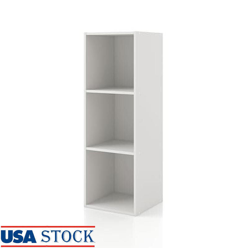 Stackable Wooden Cube Storage Organizer Shelves for Home Office Dorm Room Bookcase