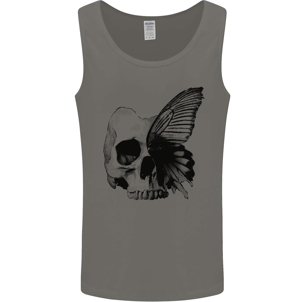 A Butterfly Skull Mens Vest Tank Top
