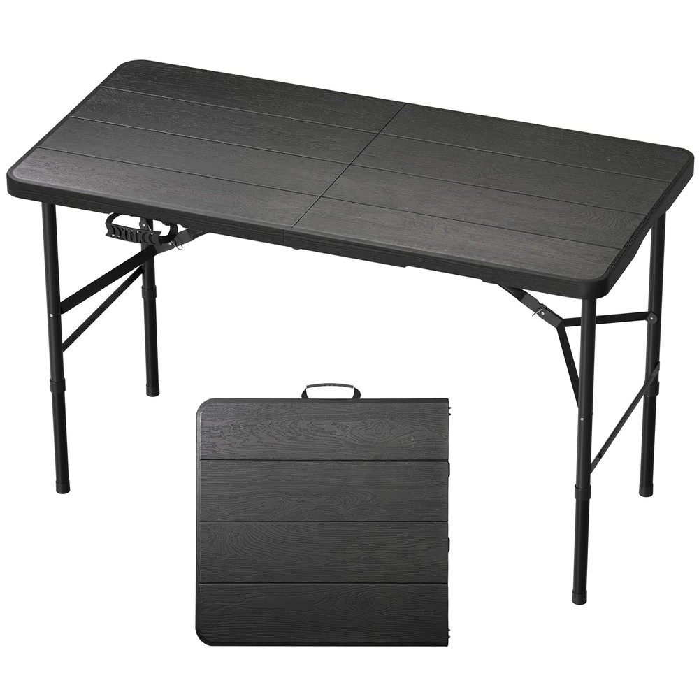 4Ft Folding Table Adjustable Height Portable Folding Tables Heavy Duty 400 lb...