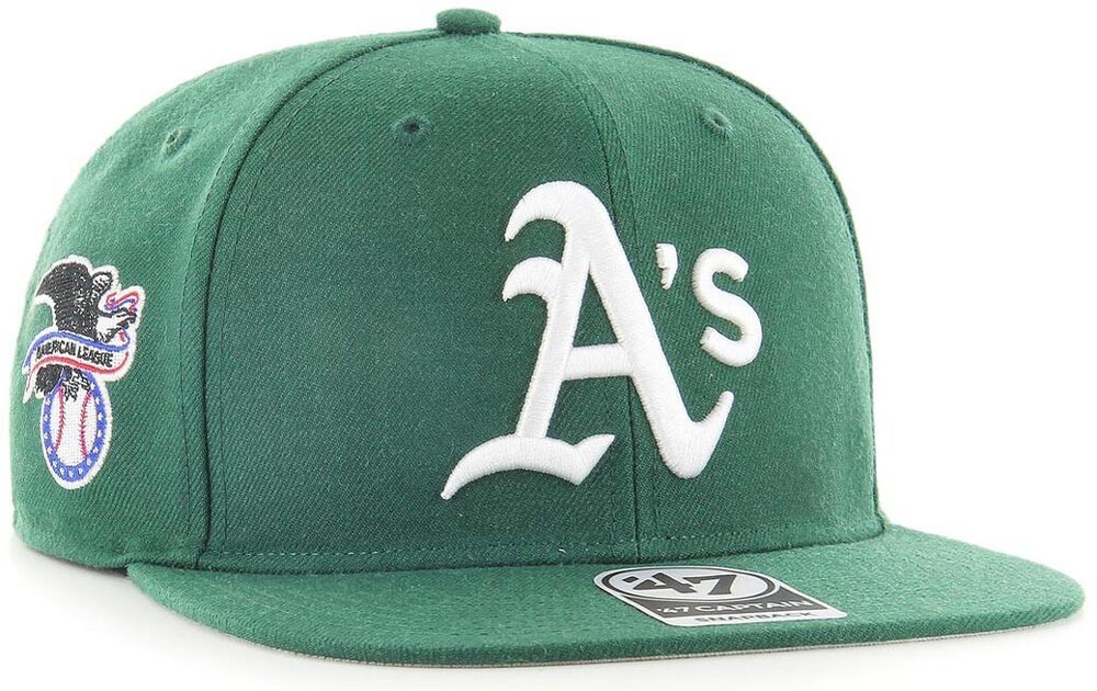 47 Brand Oakland Athletics Sure Shot Sidepatch 2 Tone Captain Snapback Cap MLB