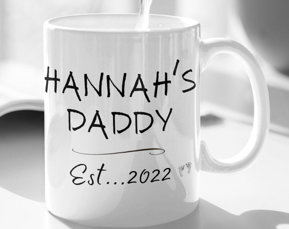 Daddy Est 2022 Personalized Coffee Mug 11 15 Oz Gift For Him Husband Gift
