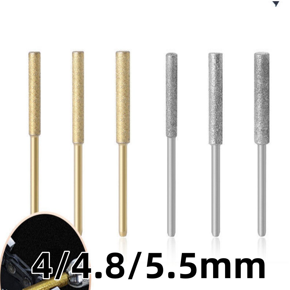 Diamond Chainsaw Sharpener Bits for Dremel 4mm 4.8mm 5.5mm Burr Drill Grinder  