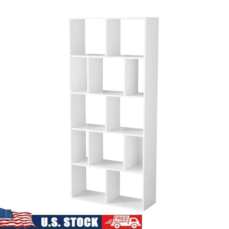 12-Cube Open Back Shelf Organizer for Home Office Living Room Storage