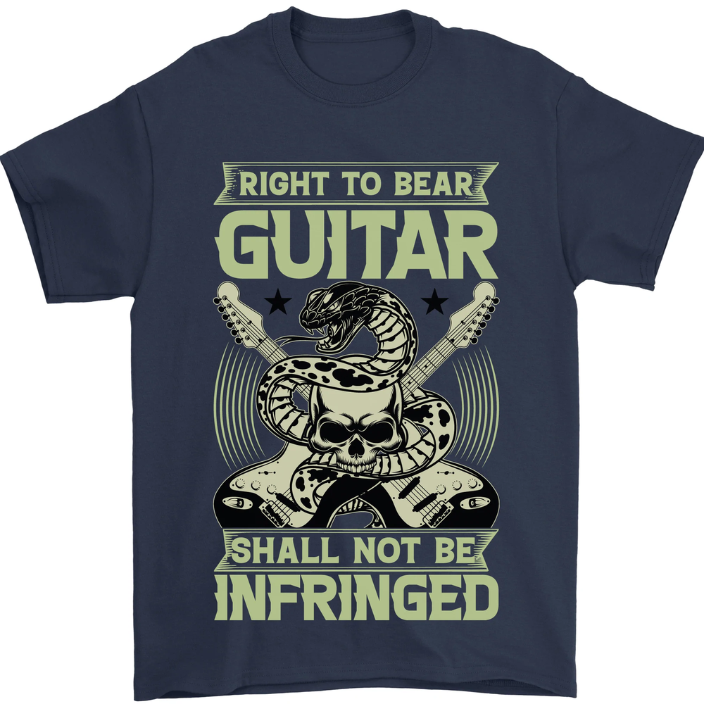 Right To Bear Guitar Rock n Roll Music Mens T-Shirt 100% Cotton