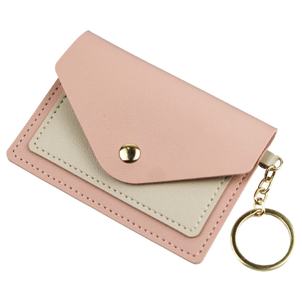 Cute Candy Color Card Keychain Wallet for Students Coin Purse