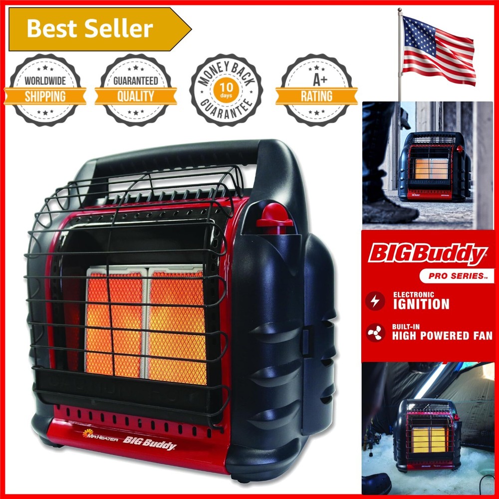 Lightweight 18,000 BTU Propane Heater with Low-Oxygen Shutoff for Secure Heating