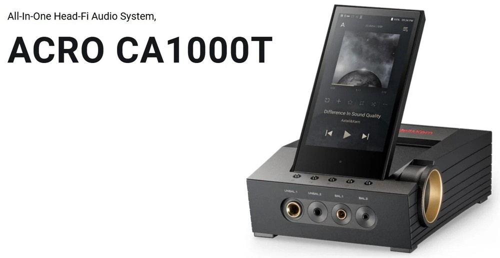 Astell&Kern ACRO CA1000T Portable Head-Fi System with Dual ESS ES9039MPRO DAC in Gray