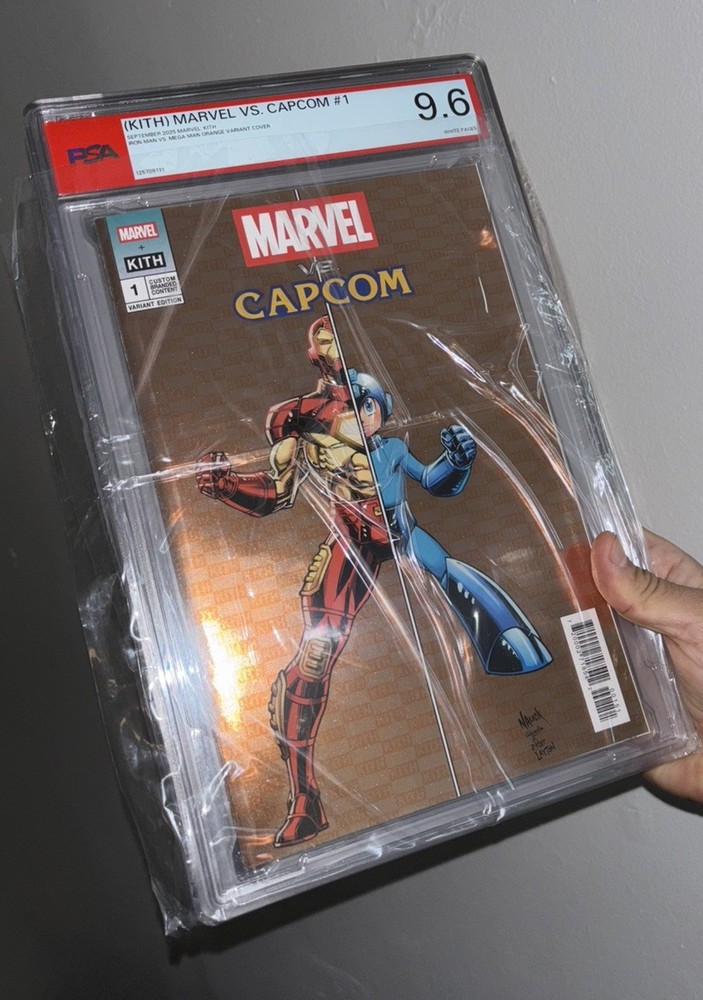 Kith Marvel Vs CAPCOM #1 Orange Variant Cover Iron Man Vs Mega Man Marvel Comic