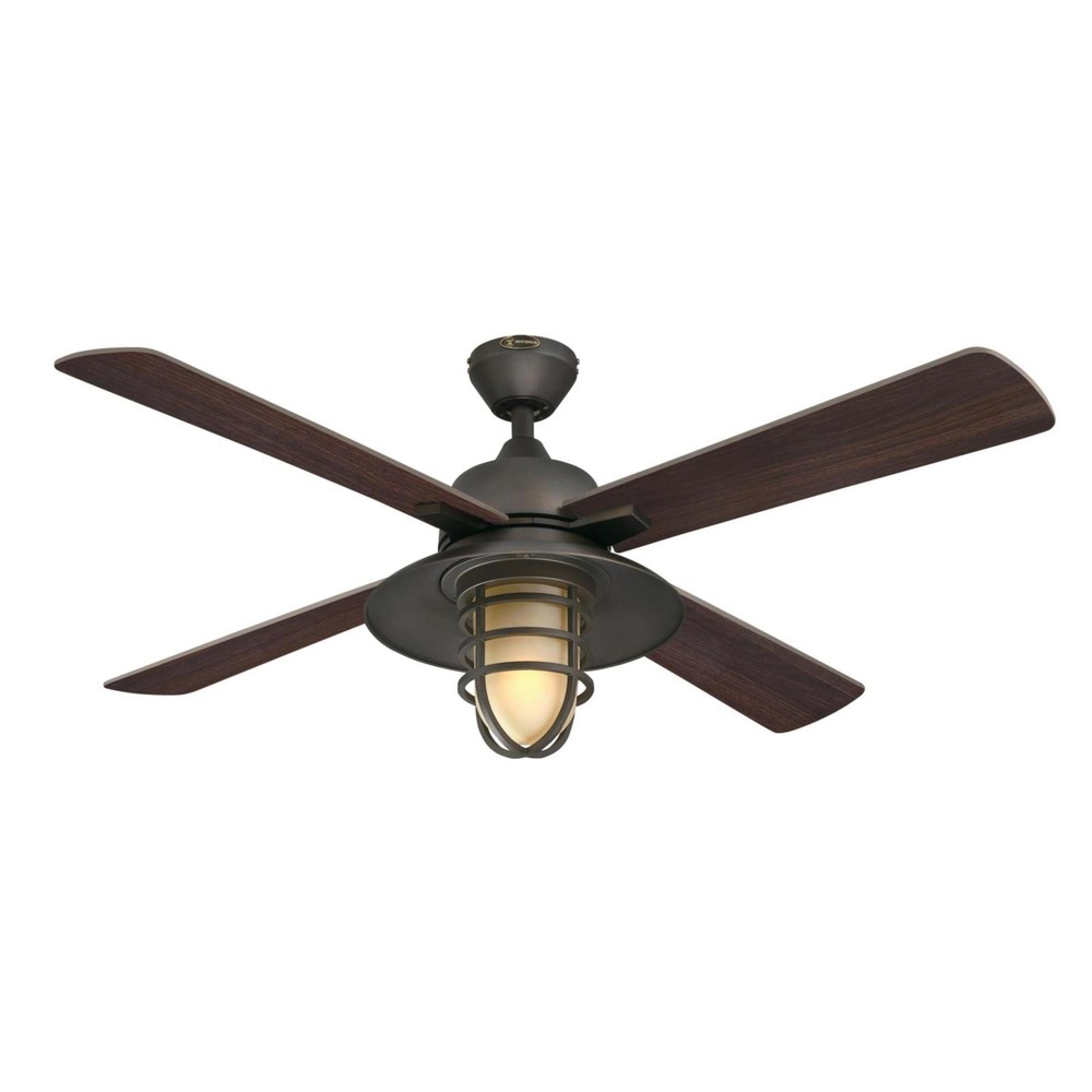 Westinghouse Porto 52 Inch 4 Blade LED Ceiling Fan in Black Bronze Finish with Remote Control