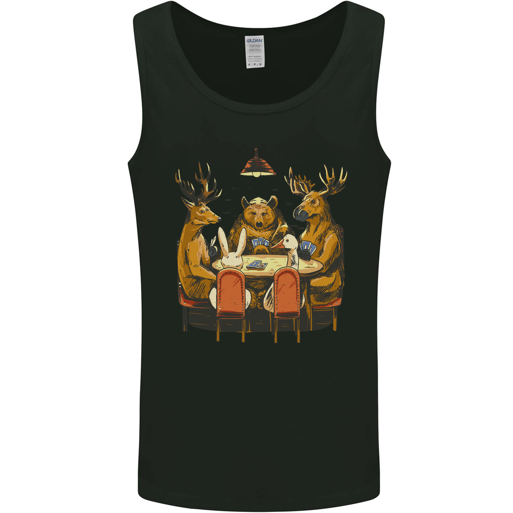 Animals Funny Wildlife Poker Game Cards Mens Vest Tank Top