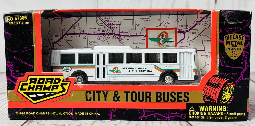 Road Champs City & Tour Buses Oakland, CA & The East Bay NEW 1/87 Scale