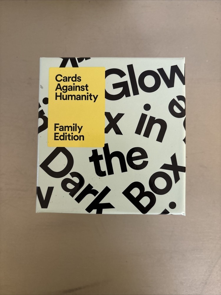 Cards Against Humanity Game Family Edition Glow in the Dark Box
