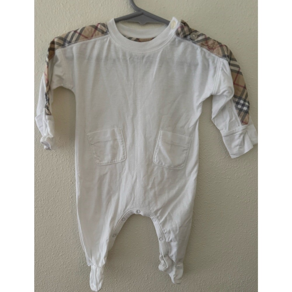 Burberry Claude Mini Check Panel Romper size 3 months