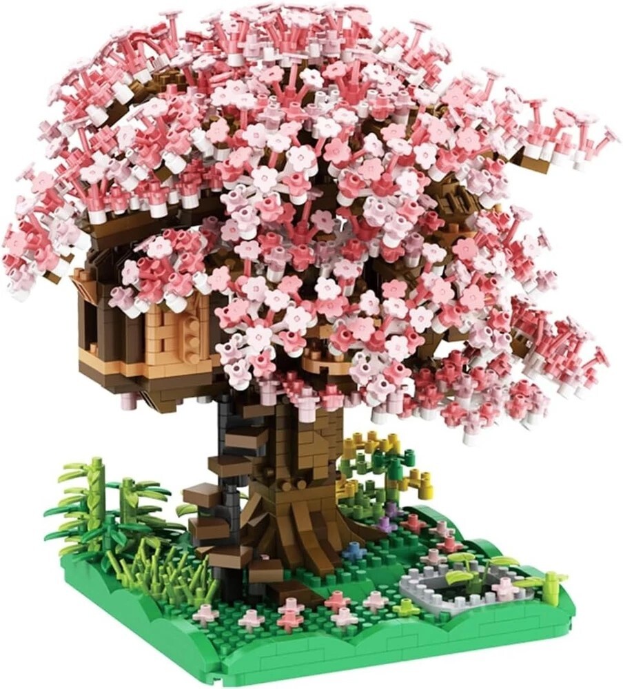 New Orchid Artificial Plant Building Set with Flowers for Home Décor Gift