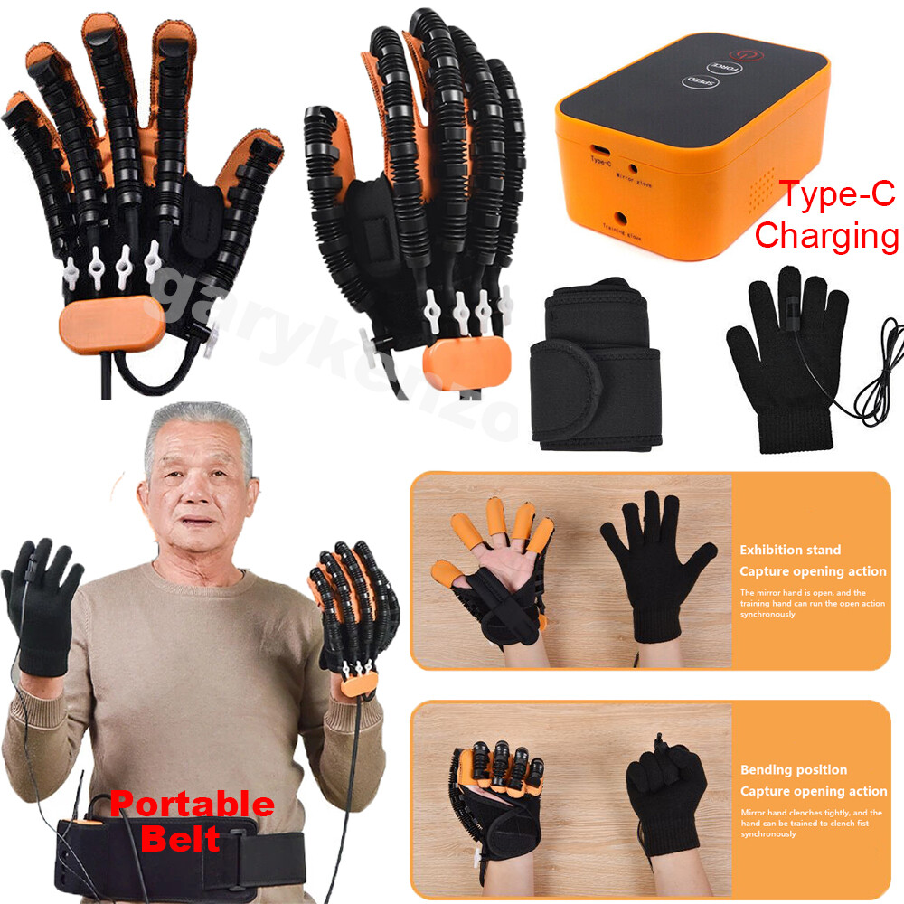 R+L Hand Function Rehabilitation Robot Gloves Finger Hemiplegia Recovery Trainer