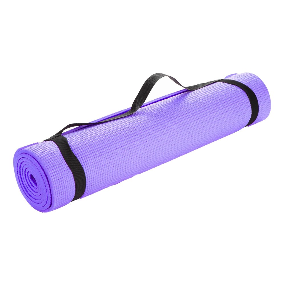 YOGAPVC-PUR All Purpose Extra Thick Yoga Fitness & Exercise Mats with Carryin...