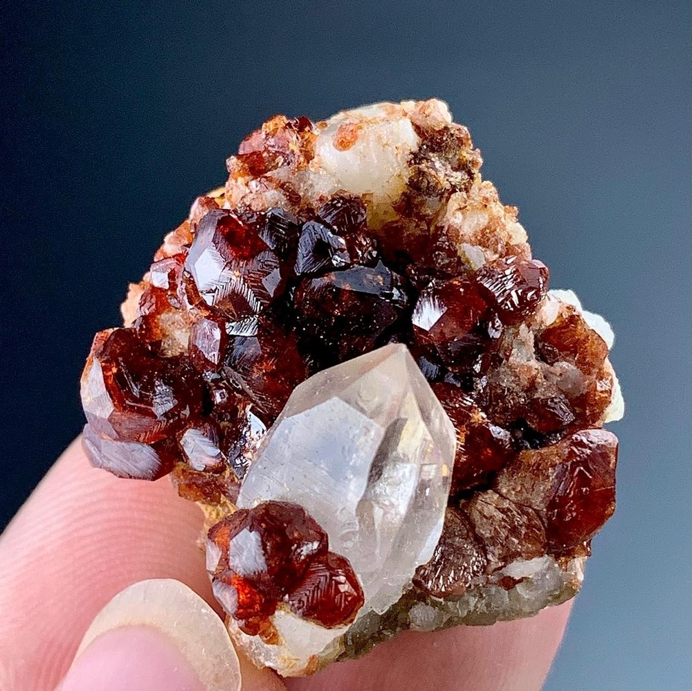 92 Carat Garnet Crystal With Quartz Specimen From Pakistan