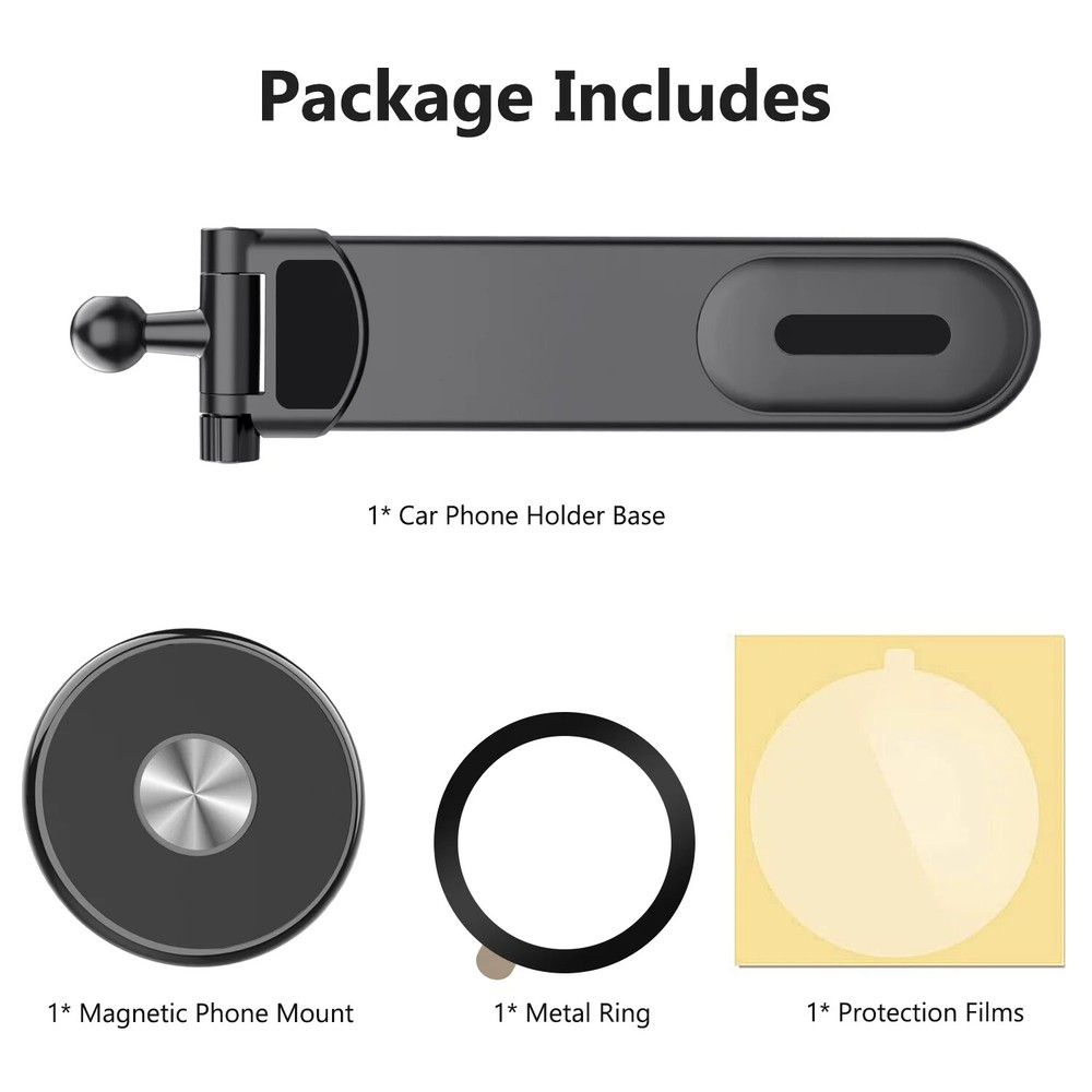 Strong Magnetic Car Phone Holder for iPhone 16 15 14 13 12 Pro Max Foldable Mount