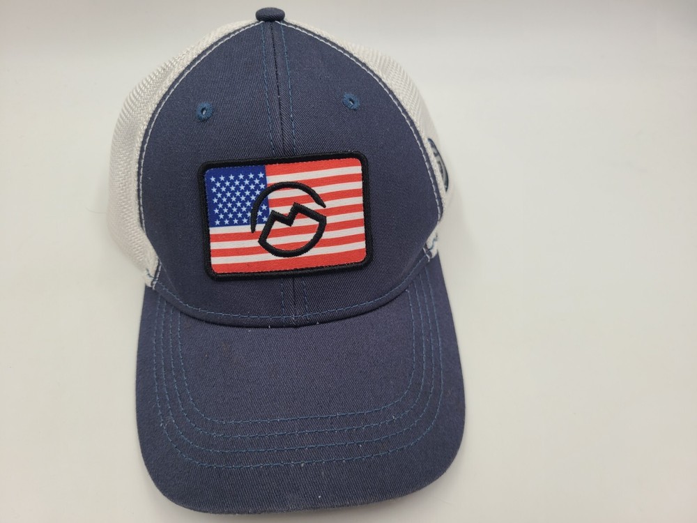 Magellan Outdoors American Flag Mesh Trucker Snapback Hat Cap Dad Men Women Blue