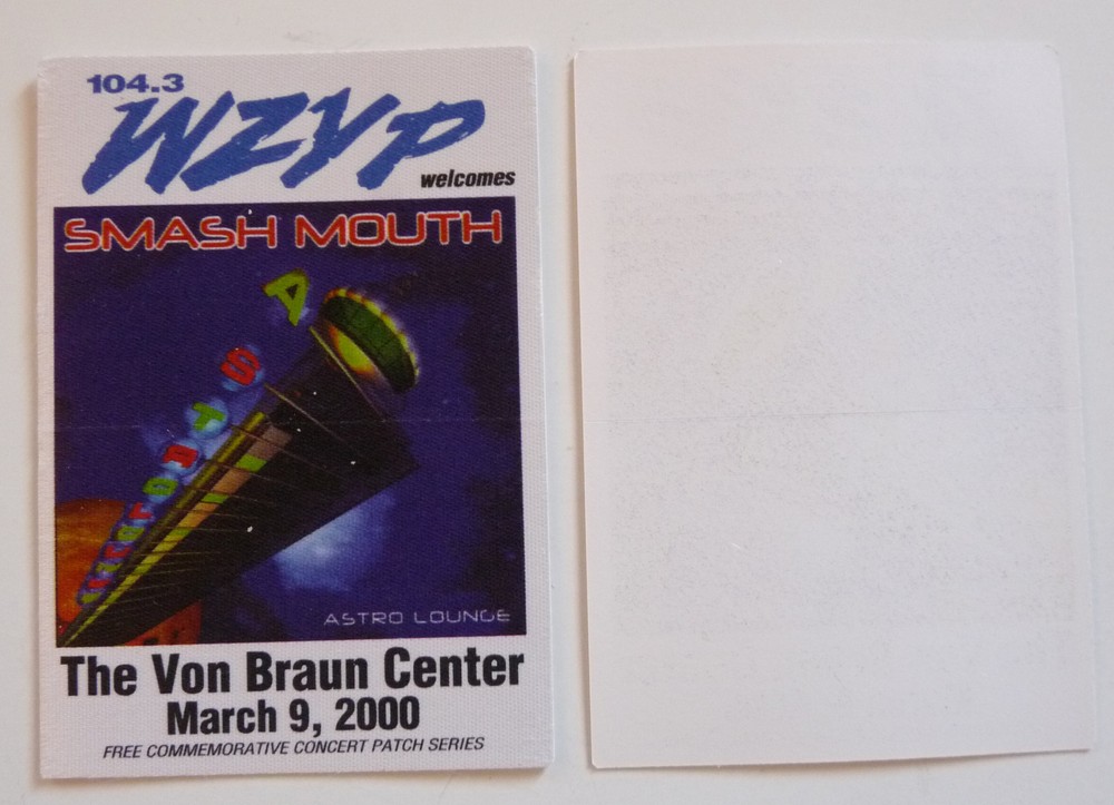 Smash Mouth 2000 Concert Tour Backstage Pass Commemorative Patch D7
