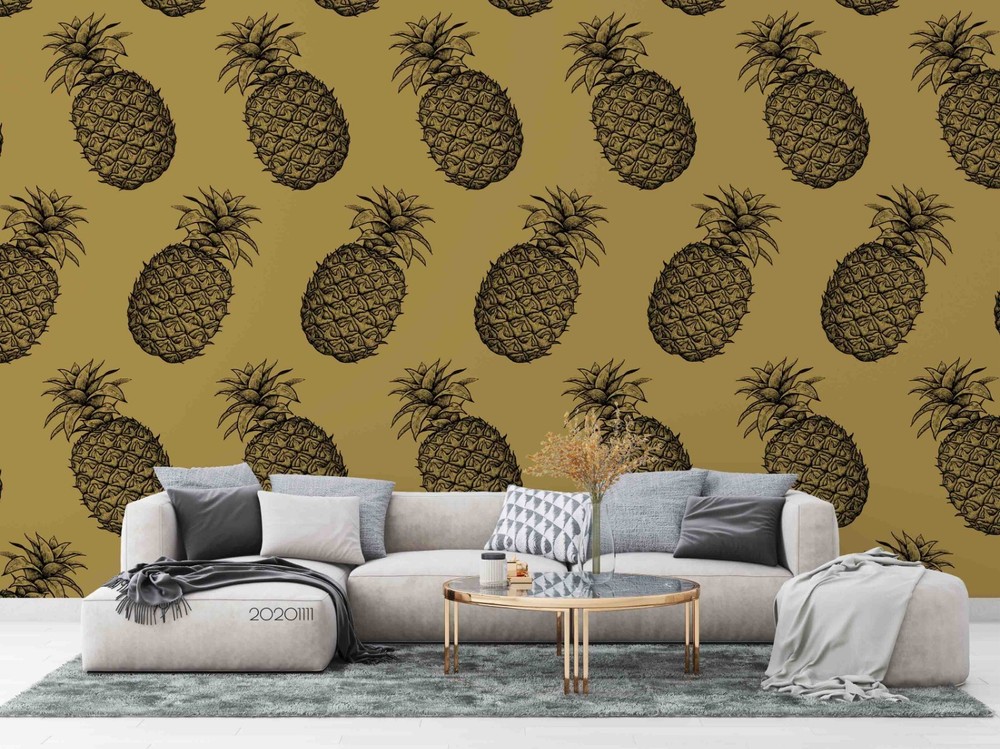 3D Fruit Pineapple Pattern Wall Murals Wallpaper Murals Wall Sticker