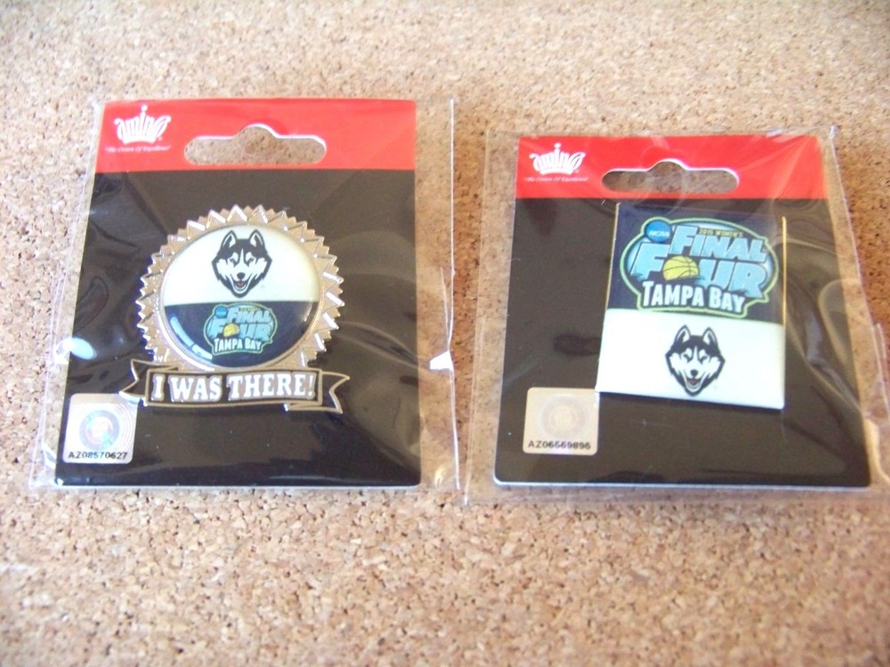TWO - 2015 NCAA Women's Final Four Tampa Bay pins Connecticut Huskies
