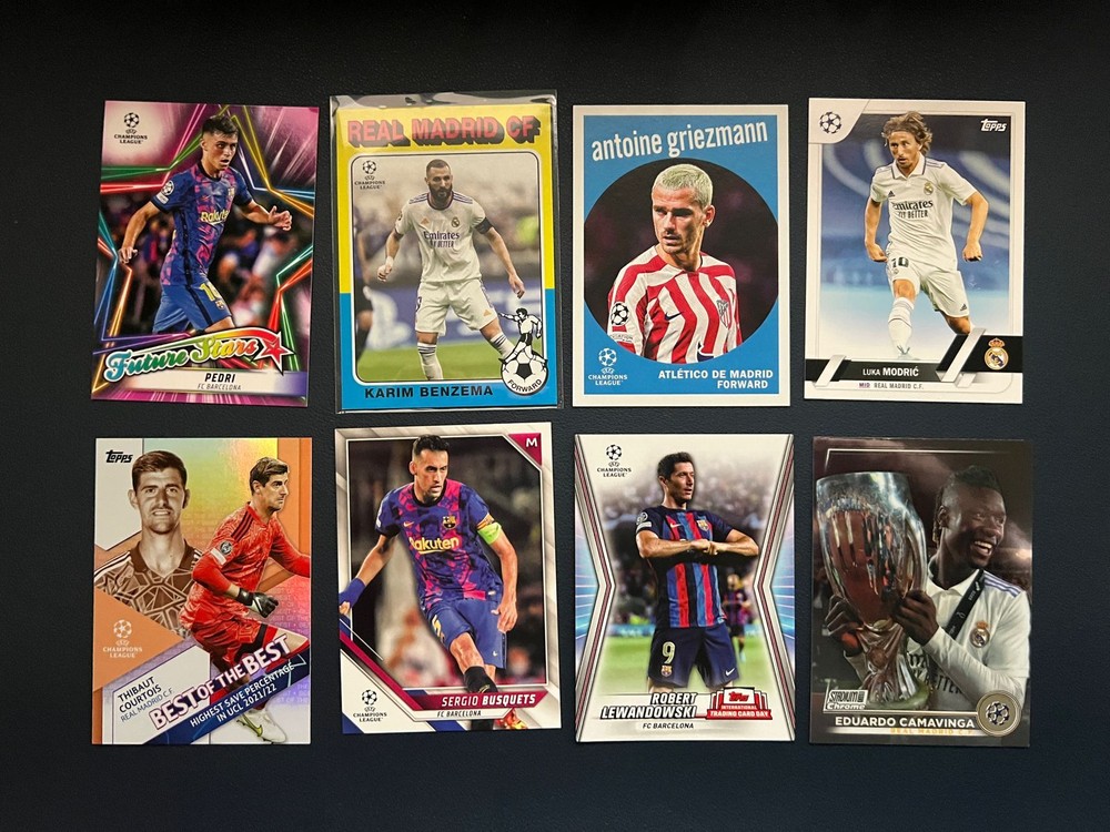50 La Liga Spain Soccer Trading Cards - Mixed Lot - Rare & Common - Great Condit