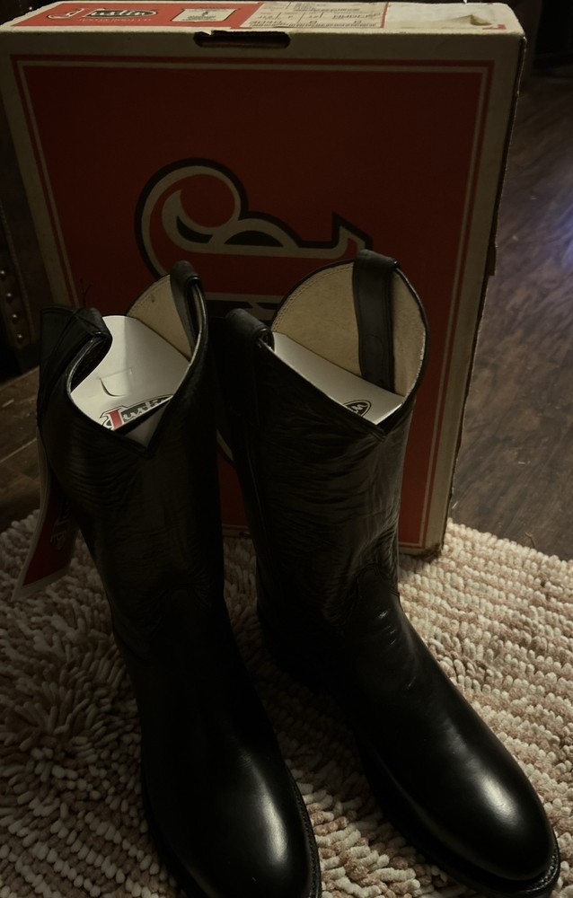 Justin Boots 3040 Mens Black Leather Tobias 12