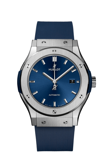 Hublot Classic Fusion Titanium Blue Dial 42mm Ref 542.NX.7170.RX