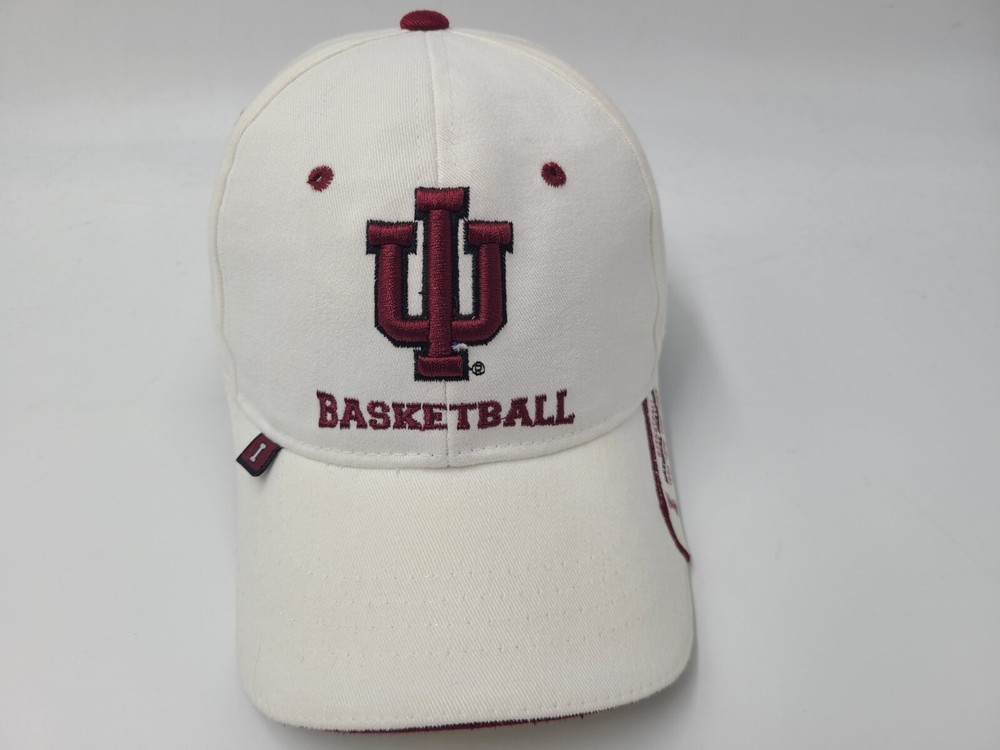 Indiana University Hoosiers Basketball Zephyr Fitted 7 1/8 Hat Cap NCAA White