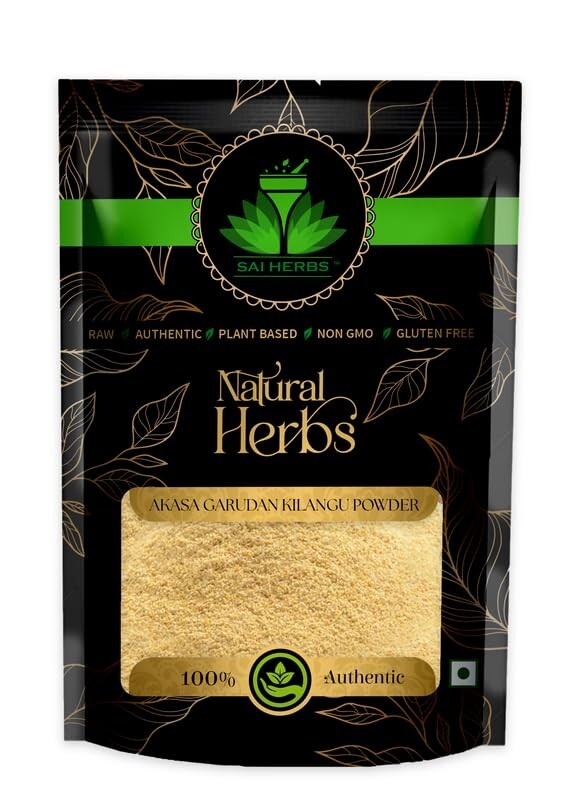 SAI HERBS Akasa Garudan Kilangu Powder - Pure & Natural