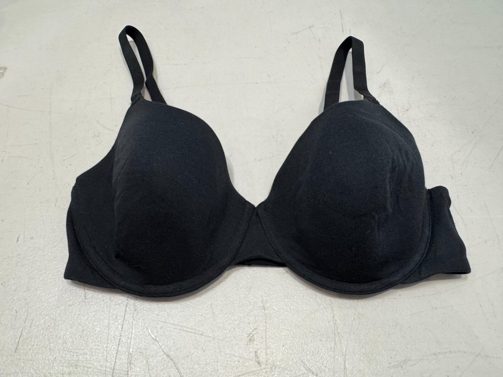 Amazon Essentials Bra Underwired Padded Cotton T Shirt Bra Size 34DD Black