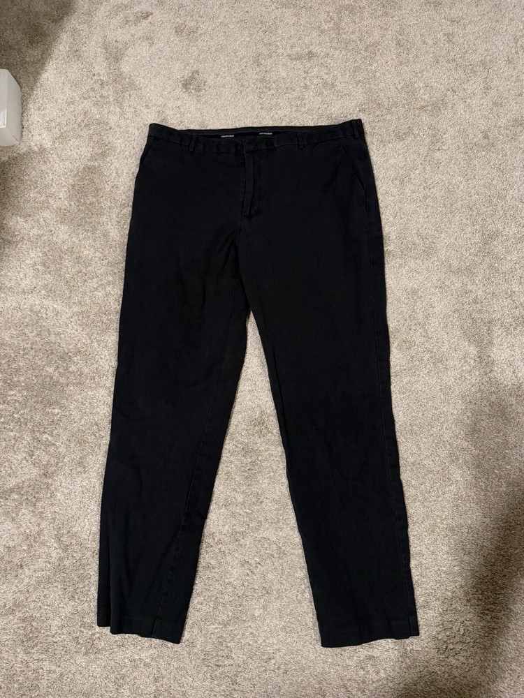 Van Heusen Black Straight Fit Trousers Size 38 X 32