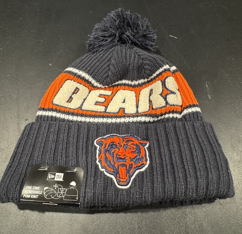 Chicago Bears Fleece-Lined Knit Beanie Cap with Cuff - NWT  