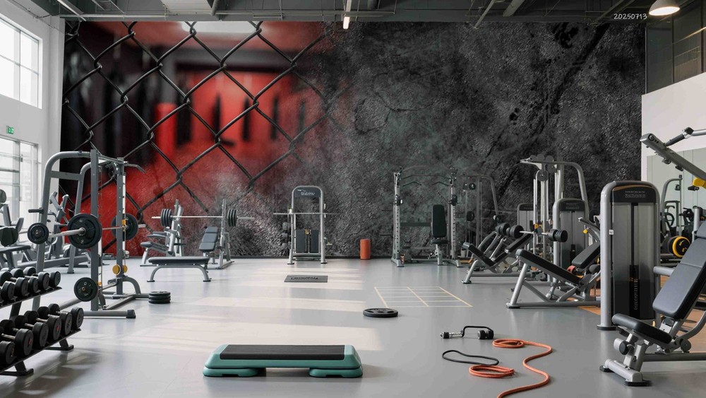 3D Gym Illustration Wall Murals Wallpaper Murals Wall Sticker
