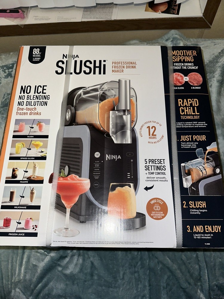 Ninja SLUSHi Professional Frozen Drink Maker 88 Oz with 5 Presets FS301 New