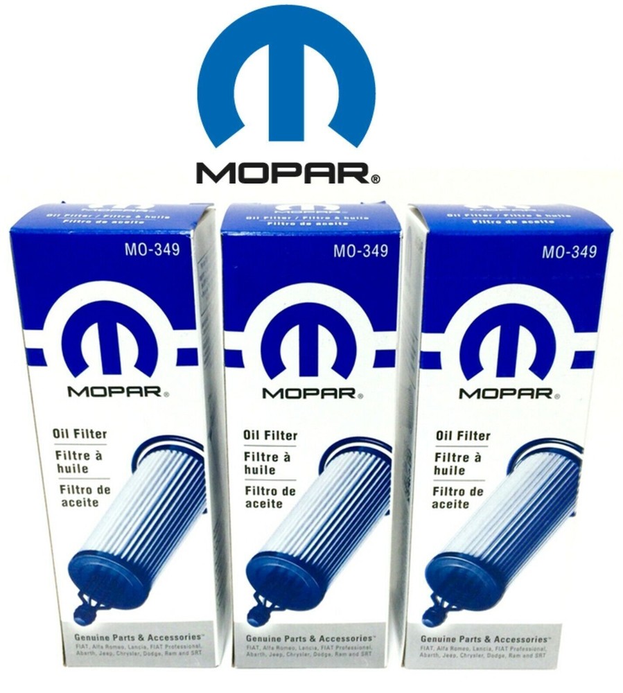 3PCS Mopar Chrysler Jeep Dodge RAM 3.2L 3.6L V6 Oil Filter Cartridge MO-349