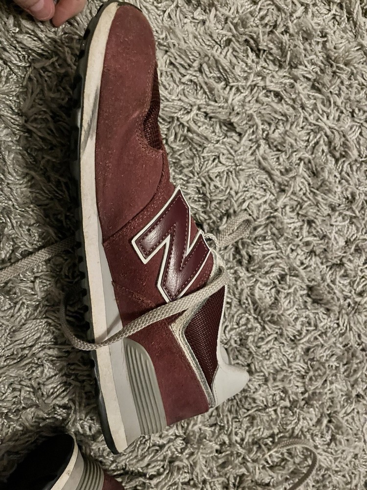 New Balance ML574 Mens Size 12 Sneakers Shoes Burgundy Red Suede ML574CPB Used