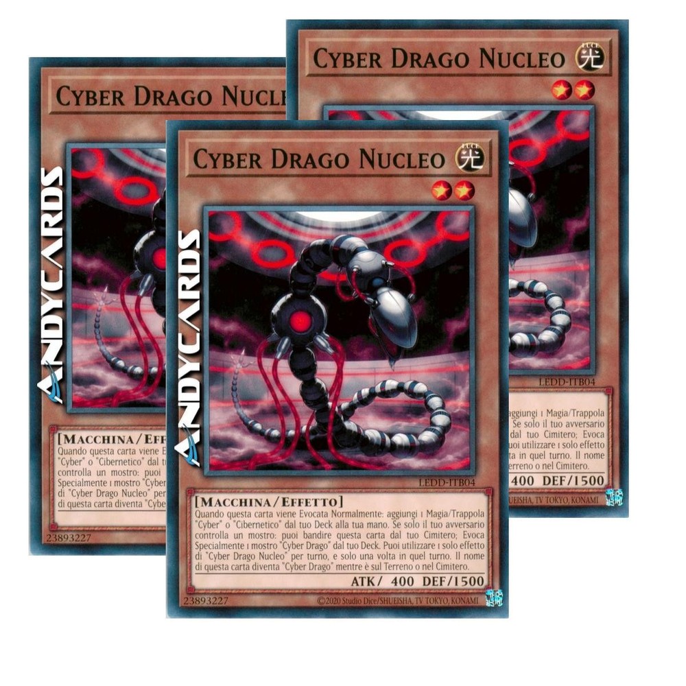 3x Cyber Dragon Core Common ITB04 LEDD Unl Yugioh Card