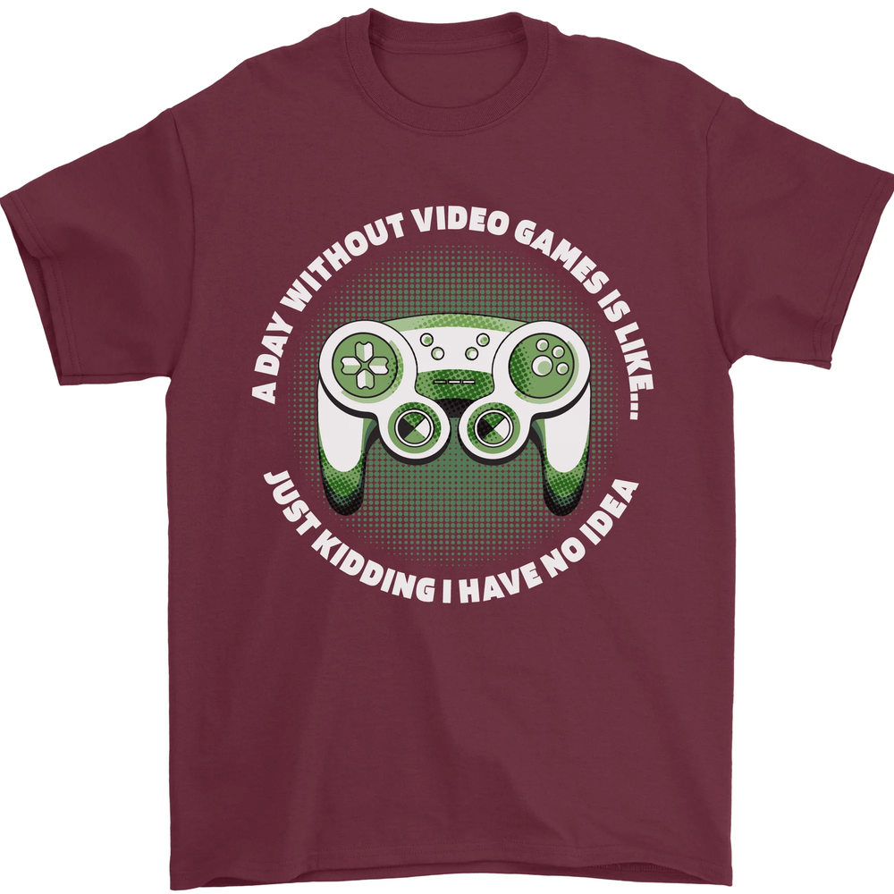 Without Video Games Funny Gaming Gamer Mens T-Shirt 100% Cotton