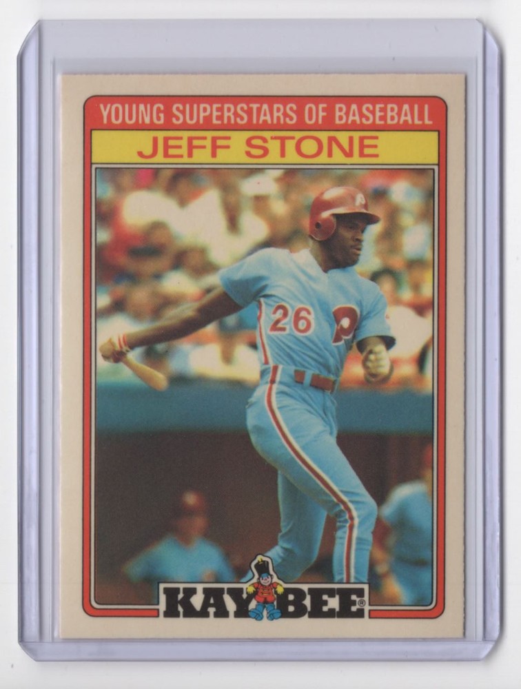 1986 Topps Kay-Bee Young Superstars of Baseball Jeff Stone Philadelphia Phillies