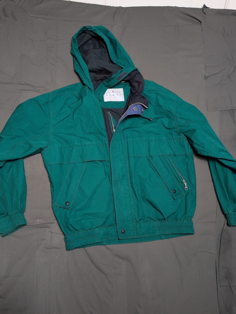 Towne London Fog Vintage Full Zip Waterproof Jacket US Men's Large
