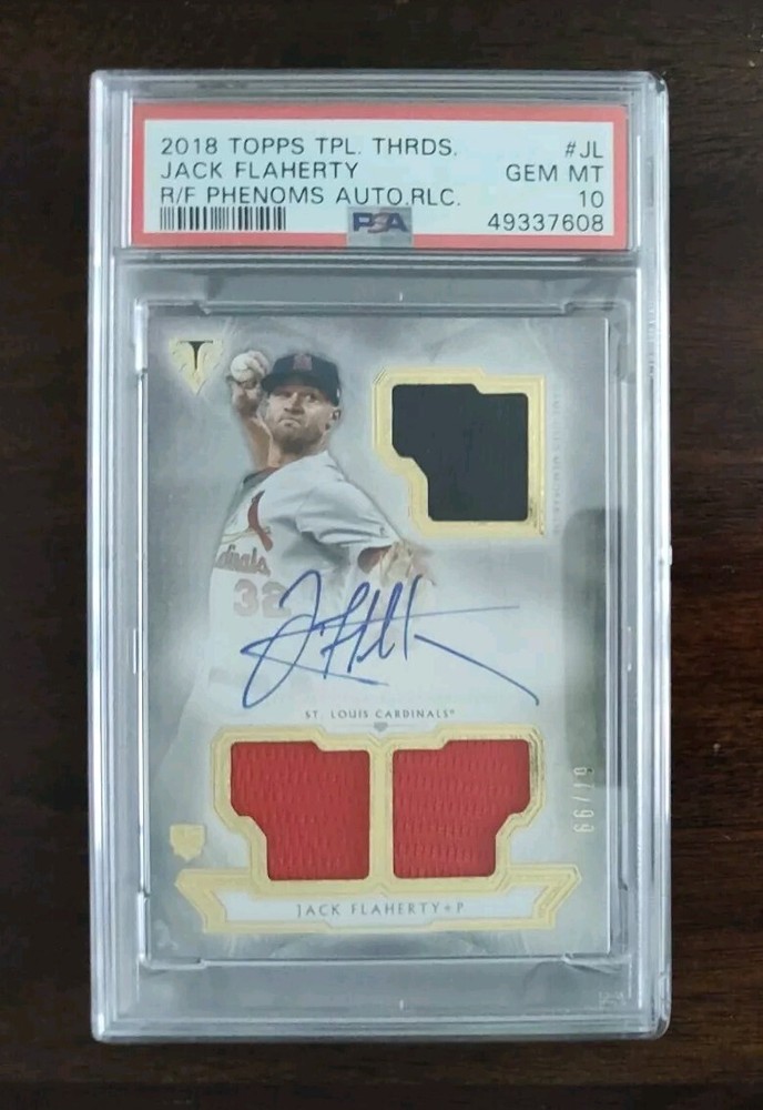 2018 Topps Tpl Thrds /99 JACK FLAHERTY PSA 10 GEM MT RC RFPAR-JL