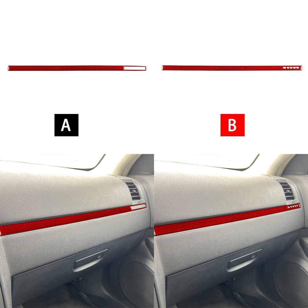 Red Carbon Fiber Co-pilot Dashboard Panel Cover For Dodge Magnum Charger 2008-10