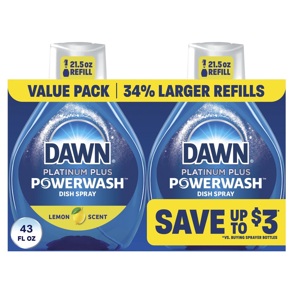 Powerwash Spray Refill Dish Soap Lemon Scent 43 Fl Oz 2 Pack
