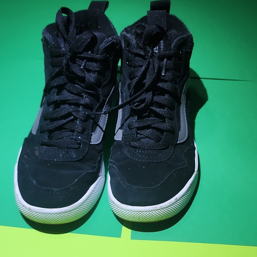 VANS Women's Black White High Top Sneakers Lace Up